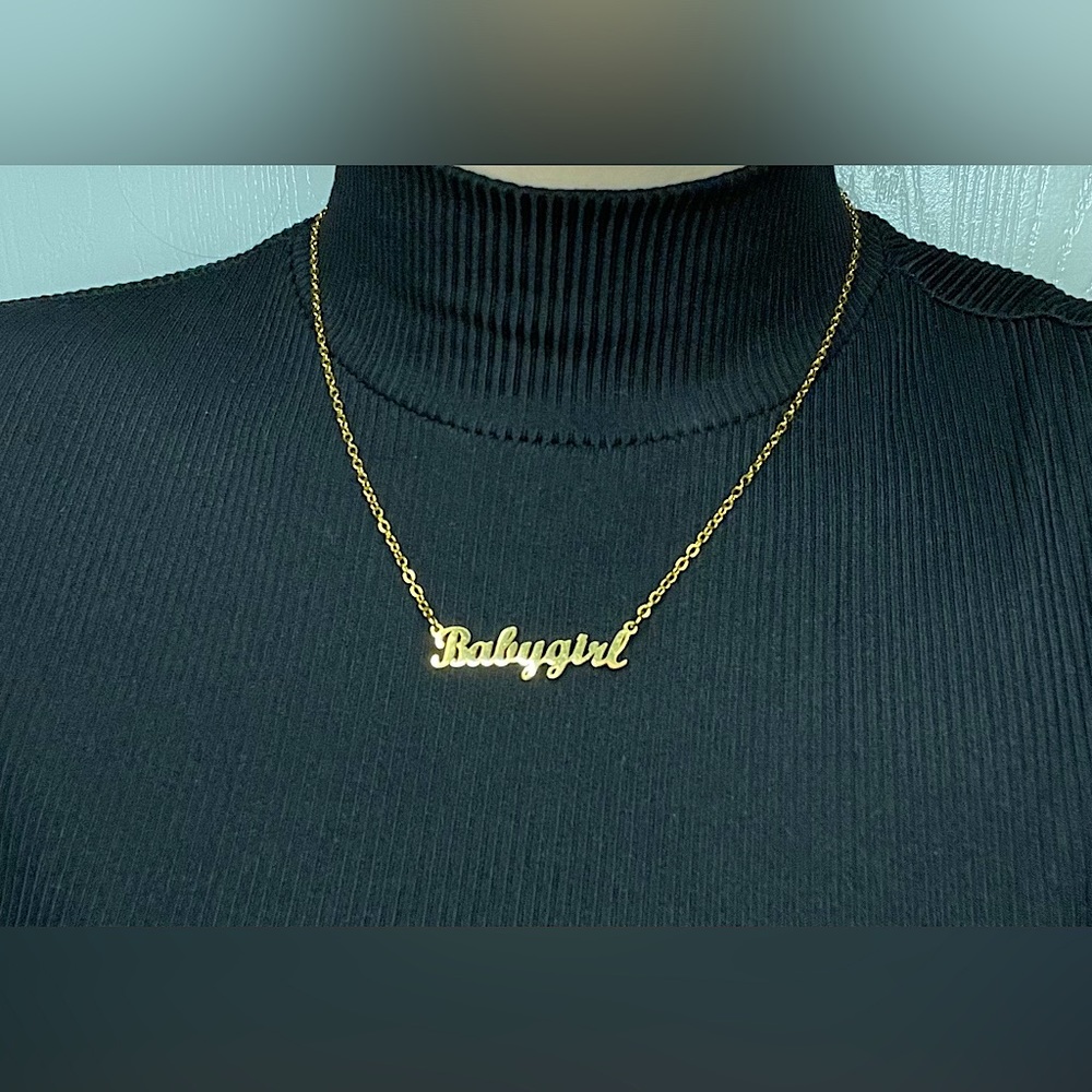 BABYGIRL | Babygirl Gold Plated Necklace | 13-16.6”